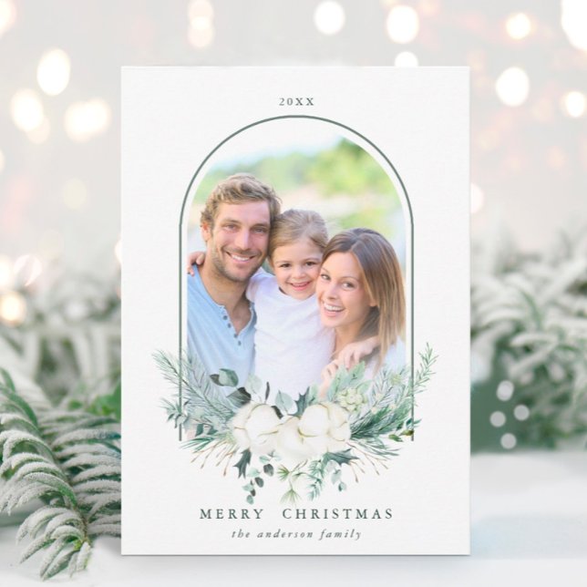 Cartão De Festividades Foto do Quadro Arranhado de Flor de Algodão (Criador carregado)