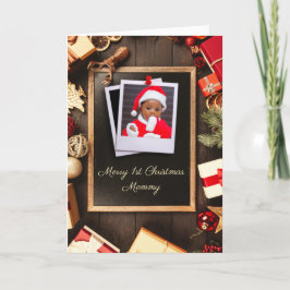Cartão De Festividades Foto do quadro de madeira russa de Natal da mamãe