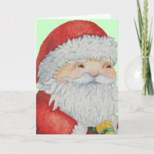 Cartão De Festividades Foto do retrato do Pai Natal bonito