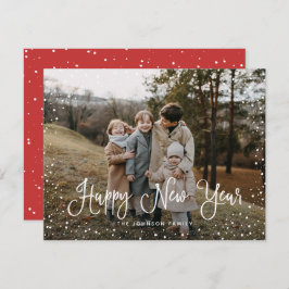 Cartão De Festividades Foto do Script 2 da Neve Moderna