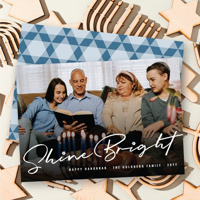 Cartão De Festividades Foto do Script de Escrita Manual Shine Bright Hanu (Criador carregado)