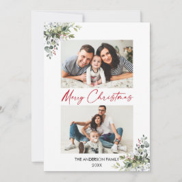 Cartão De Festividades Foto do Script de Tinta Vermelha Caligrafia Greene