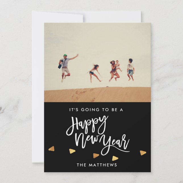 Cartão De Festividades Foto do script do Feliz ano novo COVID (Frente)