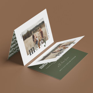 Cartão De Festividades Foto do Solteiro moderno Feliz Natal