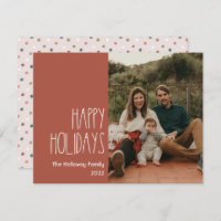 Foto do Solteiro Red Boho Bolinhas Happy Holidays