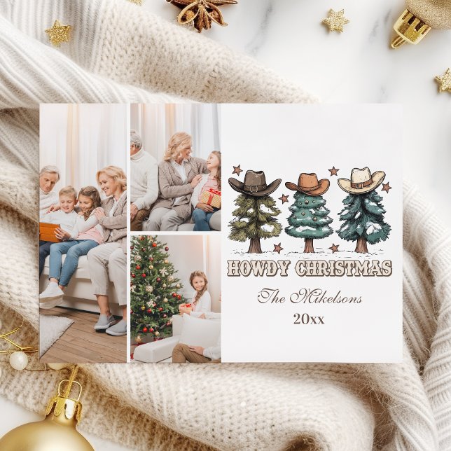 Cartão De Festividades Foto do Western Howdy Christmas 3 (Criador carregado)