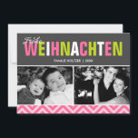 Cartão De Festividades Foto dourada e colorida de Frohe Weihnachten<br><div class="desc">Espalhe a alegria de férias com estes cartões de Natal brilhantes e coloridos.</div>