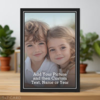 Foto e Texto Personalizados com Borda Preta