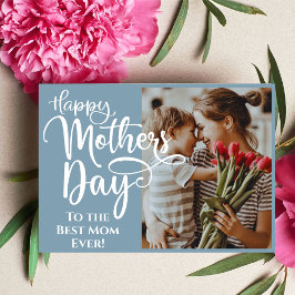 Cartão De Festividades Foto e Texto Personalizados Dia das Mães Melhor Mã