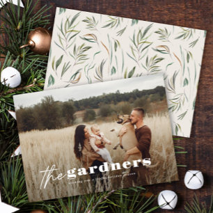 Cartão De Festividades Foto elegante, botânica natural mínima