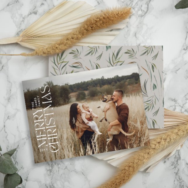 Cartão De Festividades Foto elegante, botânica natural mínima (Criador carregado)