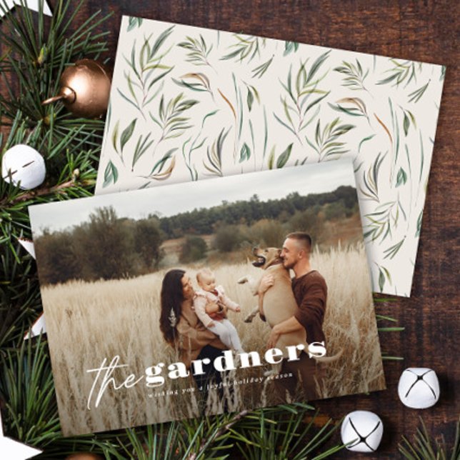 Cartão De Festividades Foto elegante, botânica natural mínima (Criador carregado)