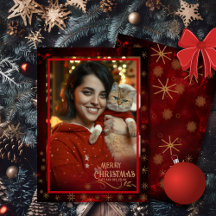 Foto elegante DOURADA Feliz Natal