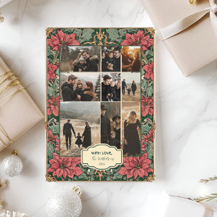 Cartão De Festividades Foto Elegante Poinsettia Natal