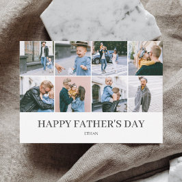 Cartão De Festividades Foto Elegante Simples de Dia de os pais Feliz