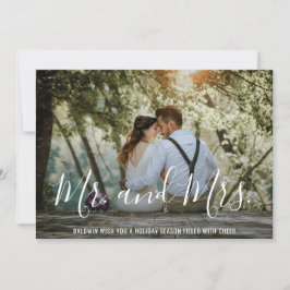 Cartão De Festividades Foto Elegante Simples Novo Natal