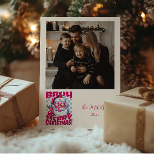 Cartão De Festividades Foto engraçada Bruh Feliz Natal