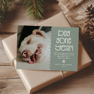 Cartão De Festividades Foto engraçada de animal de estimação 'Ano Canino'