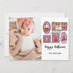 Cartão De Festividades Foto Engraçada de Crianças Feliz Halloween