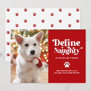 Cartão De Festividades Foto engraçada de Natal de animal de estimação Def
