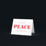 Cartão De Festividades Foto escandinava do Cavalo Dala Peace<br><div class="desc">Este elegante cartão de Natal dobrado apresenta uma mensagem de paz na frente com sua foto favorita e um dentro de mensagem de atualização da família mais longa. A arte popular escandinava inspirada na design é festiva e moderna em branco limpo,  vermelho e totalmente personalizável.</div>