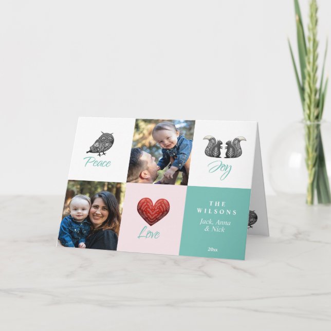 Cartão De Festividades Foto Escandinávia Cura Moderna, Natal (Frente)