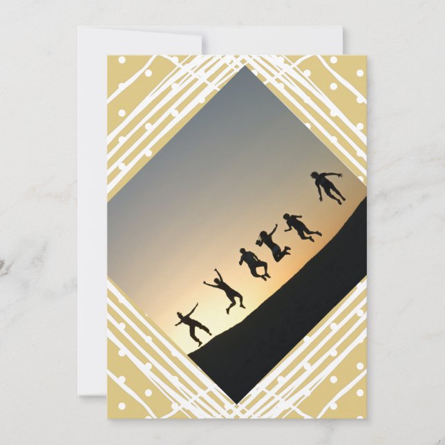 Cartão De Festividades Foto Feliz Natal Da Família Beige (Frente)