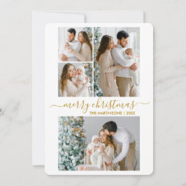 Cartão De Festividades Foto: Feliz Natal Dourado