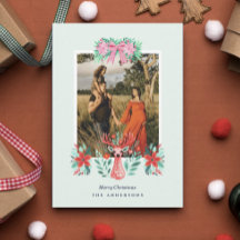 Foto Floral Vermelha Botânica de Rena de Natal