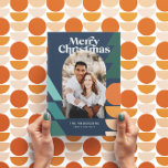 Cartão De Festividades Foto geométrica de marinho moderna abstrato<br><div class="desc">Cartão com fotos geométrico de abstrato,  de cor moderna. Incrível,  na tendência do design gráfico com vibrações exóticas no Morrocan. Parte de uma coleção.</div>