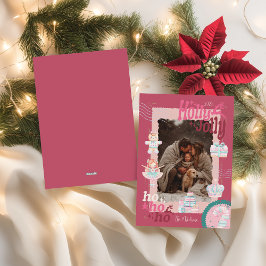 Cartão De Festividades Foto Groovy Nutcracker Retro Pastel Natal