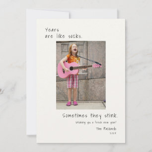 Cartão De Festividades Foto Humorística Ano Novo 