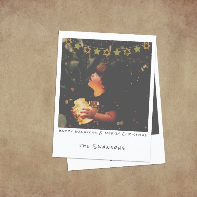 Cartão De Festividades Foto instantânea nostálgica Hanukkah/Natal (Criador carregado)