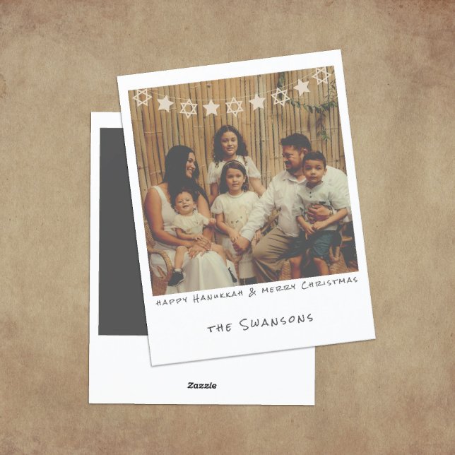 Cartão De Festividades Foto instantânea nostálgica Hanukkah/Natal (Criador carregado)