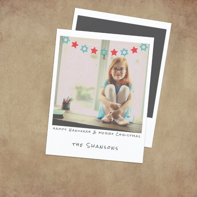 Cartão De Festividades Foto instantânea nostálgica Hanukkah/Natal (Criador carregado)