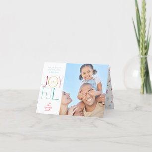 Cartão De Festividades FOTO JUSTA DA FAMÍLIA FOTO moderna, elegante, colo