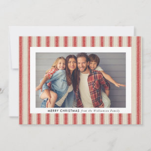 Cartão De Festividades Foto Linen, Casa Farmada de Natal Rustic