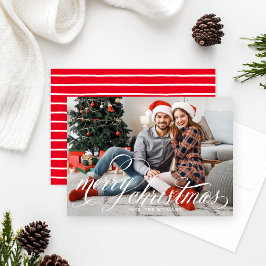 Cartão De Festividades Foto manuscrita manuscrita de feliz Natal