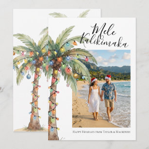Cartão De Festividades Foto Mele Kalikimaka Natal Personalizado