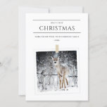 CARTÃO DE FESTIVIDADES FOTO MÍNIMA DO INVERNO SNOW DEER MERRIESMAS<br><div class="desc">Se precisar de mais alguma personalização,  por favor,  sinta-se à vontade para me enviar uma mensagem em yellowfebstudio@gmail.com.</div>