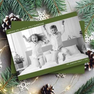 Cartão De Festividades Foto Mínima Moderna de B&W