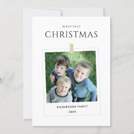 CARTÃO DE FESTIVIDADES FOTO MÍNIMA PERSONALIZADA DA FAMÍLIA MERRIEST NATA
