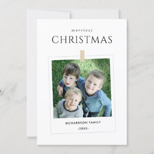 CARTÃO DE FESTIVIDADES FOTO MÍNIMA PERSONALIZADA DA FAMÍLIA MERRIEST NATA