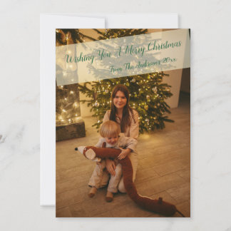 Cartão De Festividades Foto minimalista da família