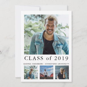 Cartão De Festividades Foto minimalista de graduação de 2019