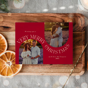 Cartão De Festividades Foto Minimalista de Roteiro Moderno Simples