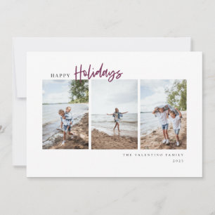 Cartão De Festividades Foto minimalista de script moderno de feriados fel