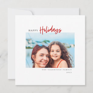 Cartão De Festividades Foto minimalista de script moderno de feriados fel