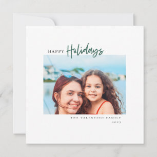 Cartão De Festividades Foto minimalista de script moderno de feriados fel