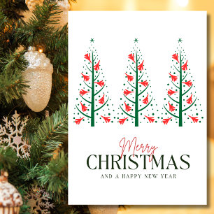 Cartão De Festividades Foto minimalista do avião da árvore de Natal da av